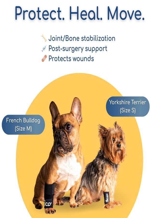 Fico Dog Front Leg Brace for Wrist Support, Carpal Brace for Dog & Cats, Vet Approved Dog Leg Sleeve with Removable Splints, Orthopedic Support for Arthritis, Injury & Post-Surgery Recovery Wrap (S) - Image 4